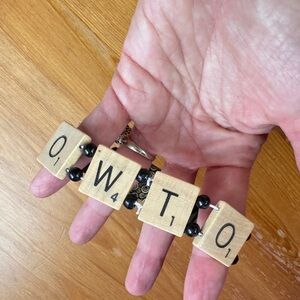 Scrabble tile bracelet